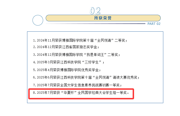 获奖者荣登校园榜样榜单
